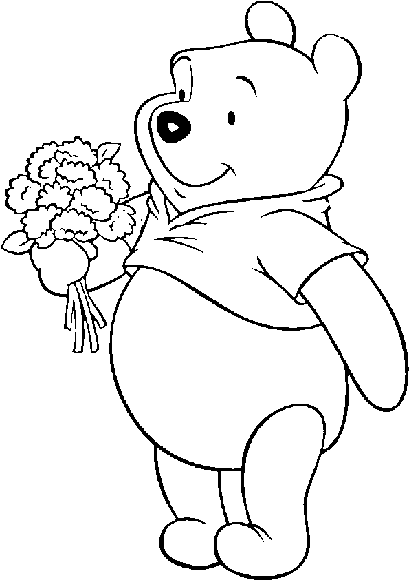 Dibujo de Winnie de Pooh para imprimir y colorear