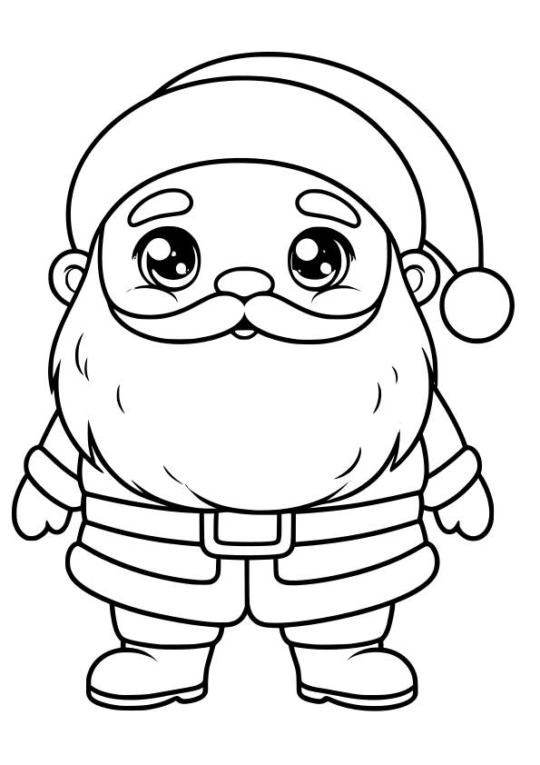 Dibujo Kawaii de Papá Noel