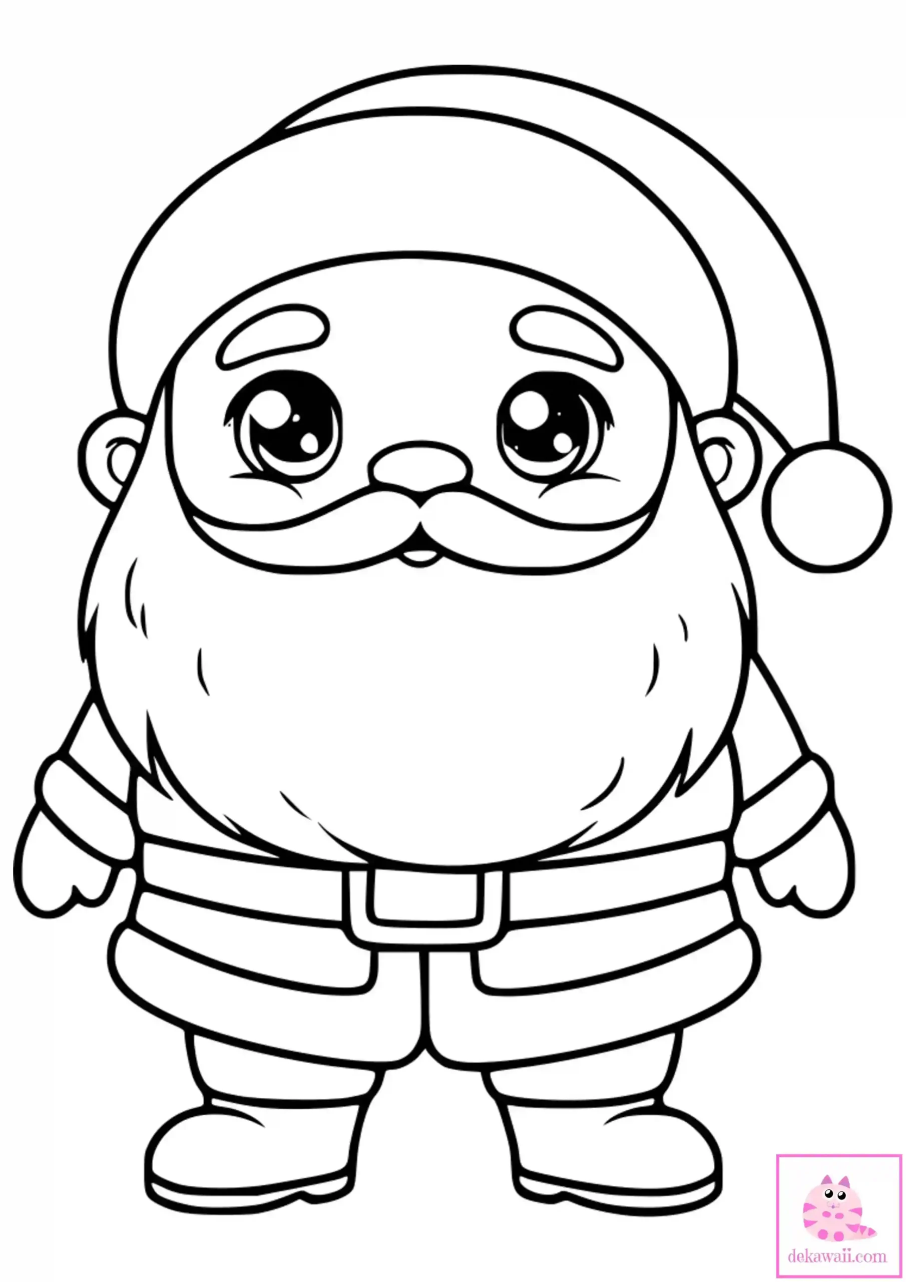 Dibujo Kawaii de Papá Noel