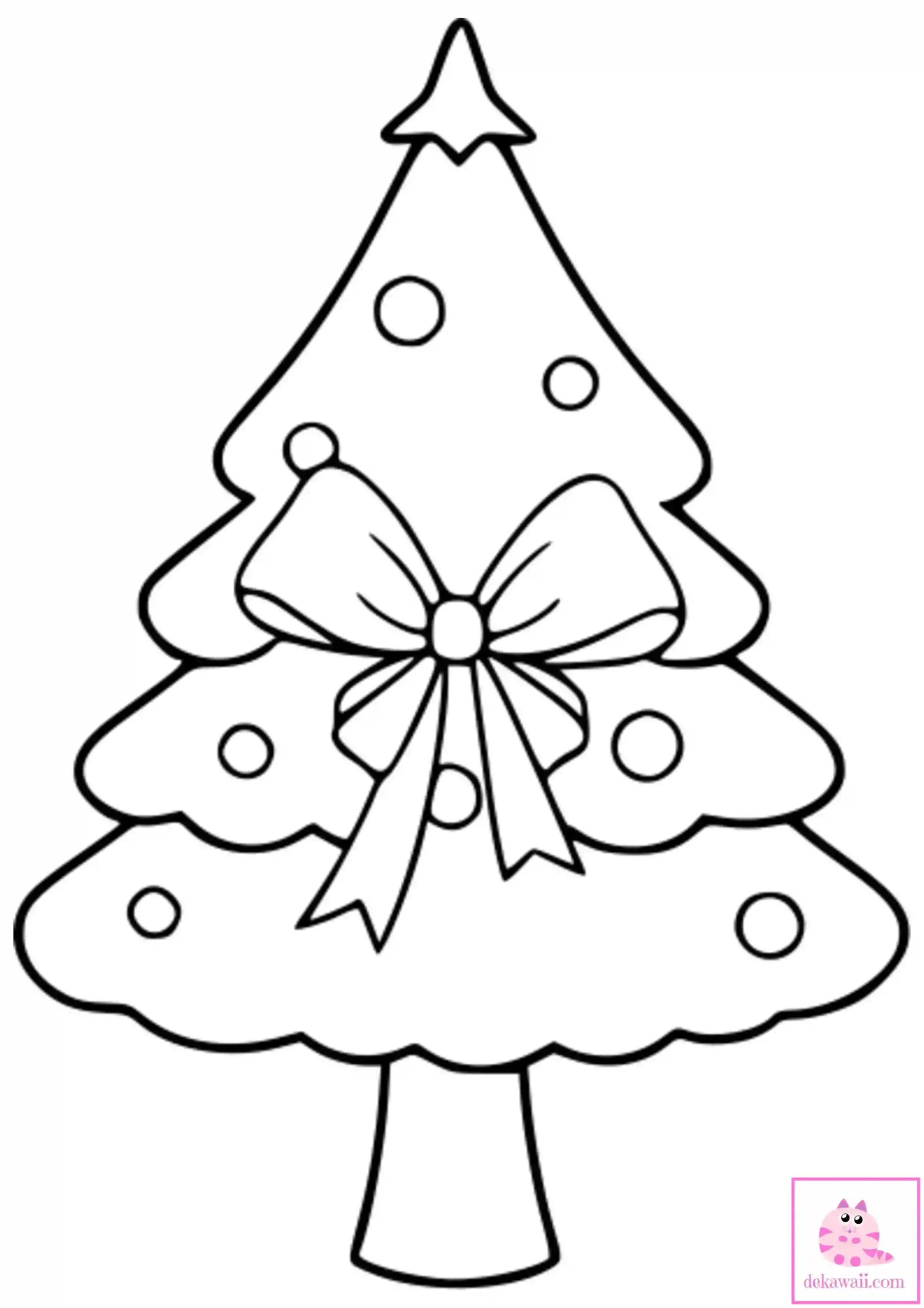 Dibujo de Navidad para colorear de árbol de Navidad 5