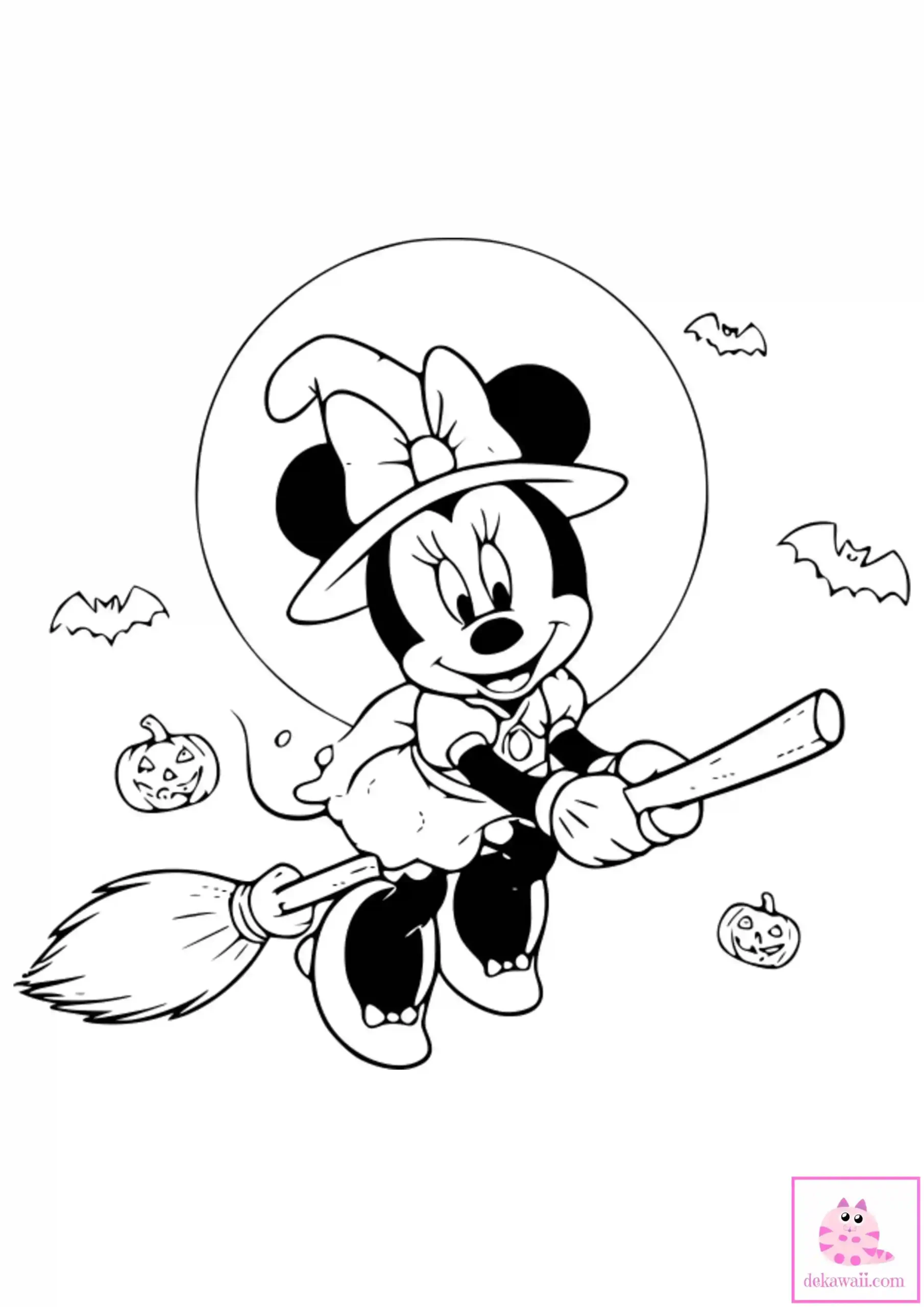 Dibujos de halloween Minnie brujita